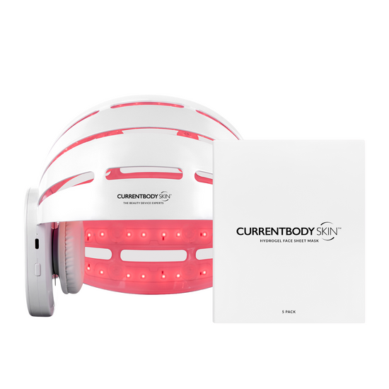 CurrentBody Skin LED Hair Growth Helmet & Hydrogel Face Masks - Special Offer