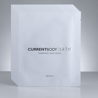 CurrentBody Skin LED Light Therapy Mask + CurrentBody Skin Hydrogel Mask (10 Pack)