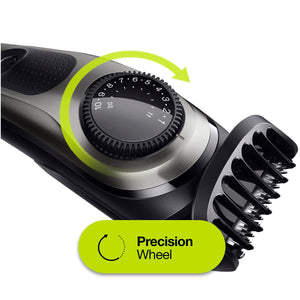Braun Beard Trimmer BT7220 Men Beard Trimmer & Hair Clipper, 39 Length Settings - Black/Grey Metal