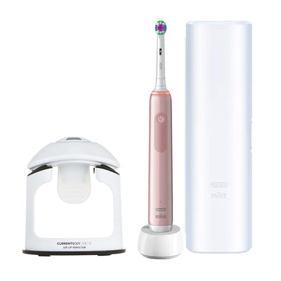 CurrentBody Skin LED Lip Perfector + Oral-B Pro 3 3500 3D White Electric Toothbrush + Travel Case