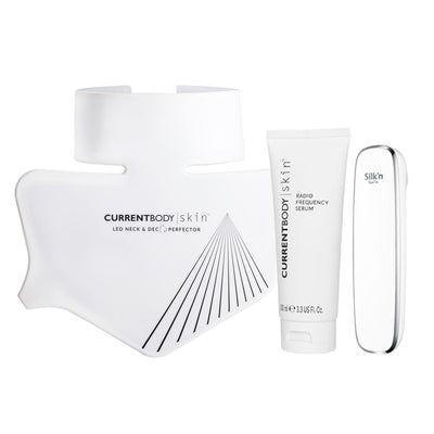 CurrentBody Skin LED Neck and Dec Perfector + Silk'n FaceTite + CurrentBody Skin RF Gel