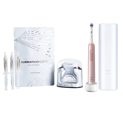CurrentBody Skin Teeth Whitening Kit + Oral-B Pro 3 3500 3D White Electric Toothbrush + Travel Case