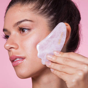 Skin Gym Rose Quartz Gua Sha Sculpty